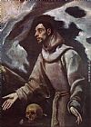 El Greco Famous Paintings - The Ecstasy of St Francis